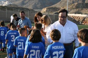 José Juan Rubí en la entrega de medallas.
