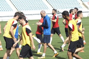 Entrenamiento del Almería.