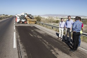 Visita al asfaltado de la AL-12 y la N-344