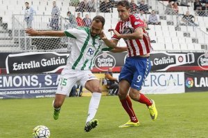 Deivid en el partido frente al Lugo.