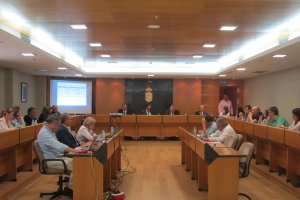 En la imagen, la corporación ejidense reunida en sesión plenaria esta mañana.