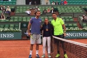 Troicki, María y Wawrinka en la Philippe Chatrier.