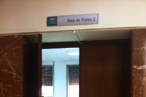 Una sala de vistas de la  Audiencia Provincial de Almería.