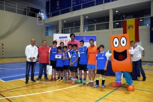 Clausura de los Juegos deportivos en fútbol sala.