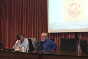Miguel Gallego y Ramón Buenaventura, este jueves en la UAL.