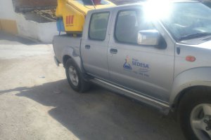 Máquina encargada de los trabajos de fumigación.