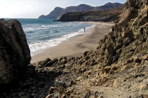 Vista general de la playa del Barronal.