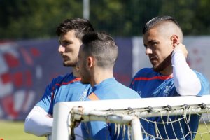 Josete en la sesión de entrenamiento del jueves.