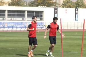 Iago Díaz y Teto Goñi haciendo carrera continua.