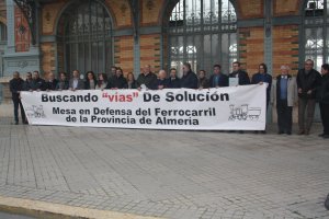 Acción reivindicativa de la Mesa del Ferrocarril.