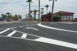 Una de las glorietas abiertas al tráfico.