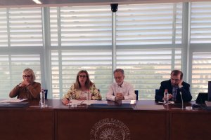 Mesa del Cine celebrada hoy en la Universidad de Almería.