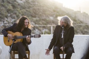 Tomatito y José Mercé, tras la presentación del festival ayer en el Centro de Interpretación Patrimonial.