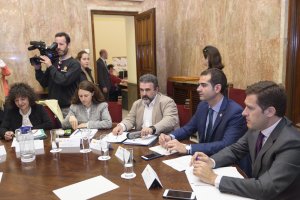 Rafael Chacón junto a Ramón Fernández-Pacheco en la reunión