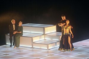 Emilio Gutiérrez Caba y Ángela Molina y Ernesto Arias y Carolina Yuste en Roquetas.