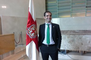 El alcalde, al final del acto.