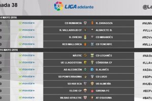 Estos son los nuevos horarios de la jornada 38.