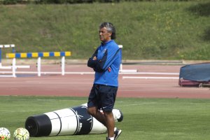 Pipo Goro en el entrenamiento.