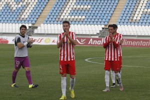 Adri Castellano celebrando el triunfo ante el Cádiz.