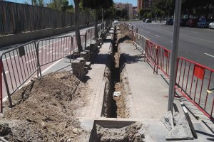 De nuevo otra zanja en las inmediaciones del Parque de las Familias.