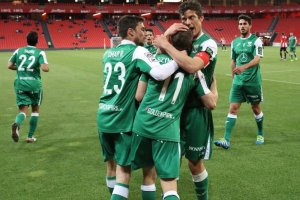Los jugadores del Leganés celebrando un gol.