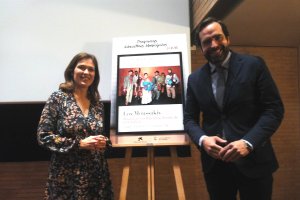 Presentación de la iniciativa con la concejal Ana Martínez Labella y Jesús Vega, de La Caixa.