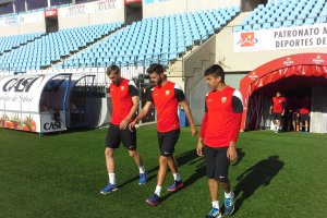 Saveljich, Goñi y Juan Ramírez, este martes.