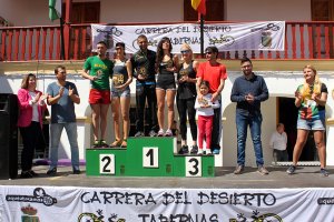 El podio de los vencedores.