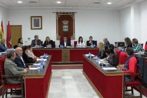 Imagen de archivo de una sesión plenaria en el Ayuntamiento de Adra.