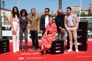 El equipo de la película, este viernes en Málaga (Foto: Pipo Fernández).