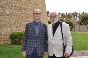 Germán Vega y Manuel Canseco, en el Castillo de Santa Ana de Roquetas.