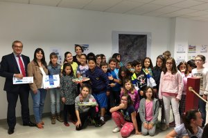 Alumnos de uno de los tres colegios premiados.