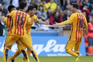 Luis Suárez hizo cuatro goles en Riazor.