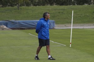 Pipo Goro en el entrenamiento.
