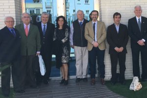 Miembros de la Real Academia de Veterinarios en la sede colegial de Almería.