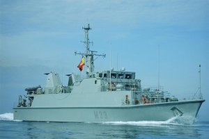 Imagen del cazaminas Tambre facilitada por el Ministerio de Defensa.