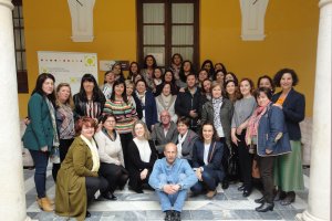 Mujeres agricultoras en el acto de constitución de AMCAE.