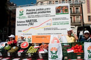 Una de las protestas realizada por Upa contra el abuso en los precios