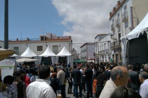 La plaza central de Laujar, durante la anterior edición de la Feria del Vino