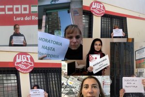 Campaña \"selfie por la moratoria\" emprendida por los docentes interinos.