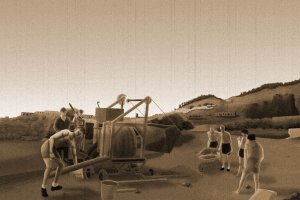 Recreación de la construcción de la vía (Autor: Daniel Zapata Viciana).