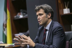 David Villagrá Alvarez, juez de Instancia y juez decano, en un momento de la entrevista