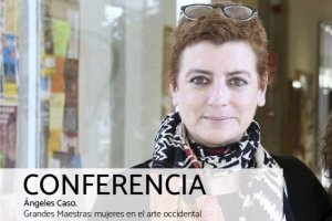 Cartel anunciador de la conferencia de Ángeles Caso.