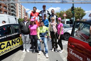 El podio final tras una gran jornada de ciclismo.