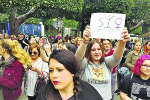Manifestación contra la sentencia de La Manada en Almería este último jueves