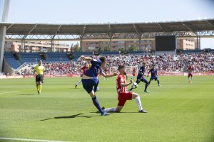 Pozo, en el partido frente al filial blaugrana.