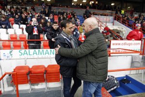 Fran y Sampedro en el Lugo-Almería del pasado curso.