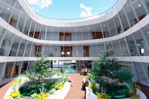 Patio interior de la futura residencia de mayores de Vera.