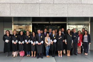 Jueces y fiscales en la Ciudad de la Justicia