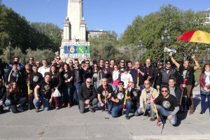 Agentes de Almería participantes en la concentración celebrada en Madrid.